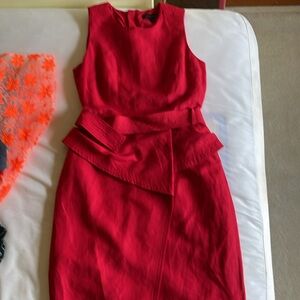 Banana Republic Size 2 Red Linen Mix Dress